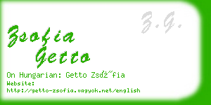 zsofia getto business card